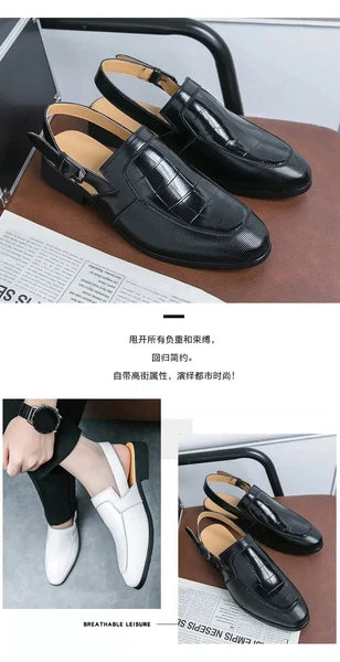 38-47 Plus Sz Men's Slingback Buckle Casual Business Sandals Formal Shoes Summer