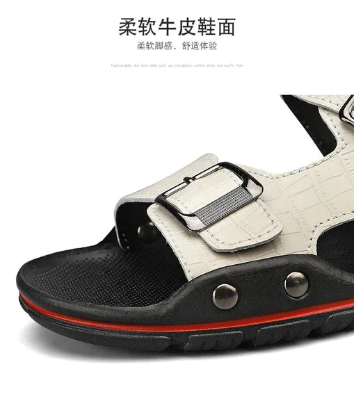 38-48 Plus Size Mens Open Toe Hollow Out Slipper Sandals Flats Summer Beach Size