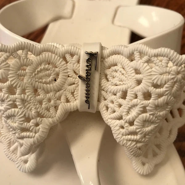 Salvatore Ferragamo Bali Jelly  Sandals Womens 6 Ivory White Rubber Flip Flops