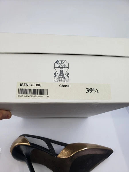 NEW Women's Brunello Cucinelli Embellished leather pumps monilli TRIM SZ EU 39.5