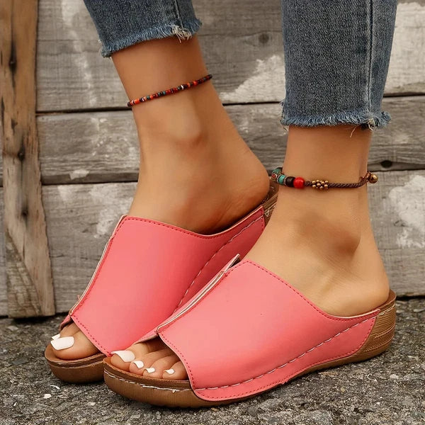 Fashion Wedge Slide Sandals Ultra-Comfortable,Cushioned Sole, Lightweight Shoes