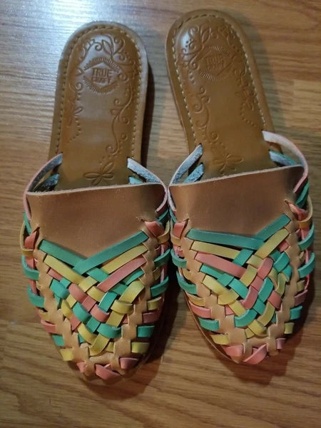 Harache Style/Look Multicolored Sandal/Slide Size 6.5