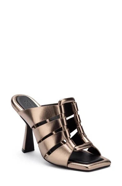 $495 Mercedes Castillo Womens Aria High-Heel Slide Sandal Shoes EU 37/US 7