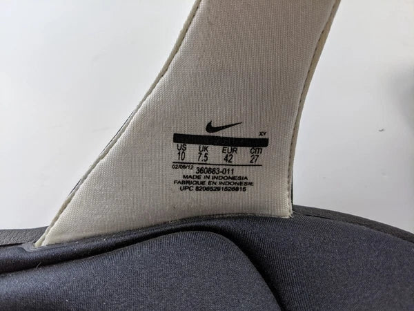 Nike Women Comfort Footbed US 10 Black Sandal Slide Slip On Hook Loop Shoe