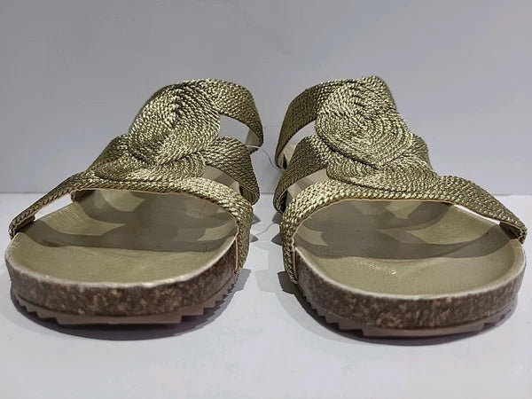 Andrea Michele Women’s Sandals Gold Made In Italy Style Size 41