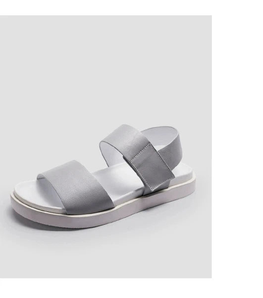 45 Open Toe Sandals Slingbacks Casual Real Leather Men's Beach Shoes Roman Style