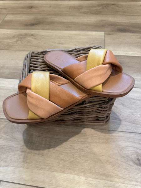Madewell Women’s Size 9.5 Padded Braided Leather Slide Sandals Brunch Beach