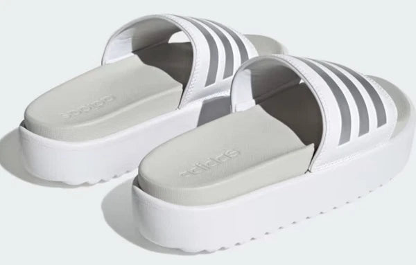 Adidas Adilette Platform Sandal IE9703 White Women's Size 8 M New