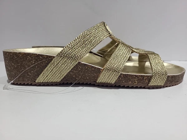 Andrea Michele Women’s Sandals Gold Made In Italy Style Size 41