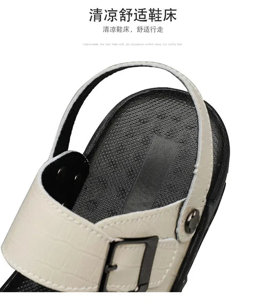 38-48 Plus Size Mens Open Toe Hollow Out Slipper Sandals Flats Summer Beach Size
