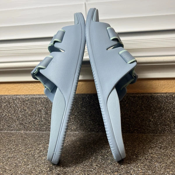 Chaco Summer Sandals Women's Size 11 Flats Slip On Blue Rubber Synthetic Slides