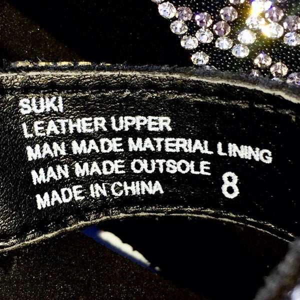 Yellow Box Suki Flip Flops Rhinestone Sparkle Jeweled Beaded Wedge Sandals Women