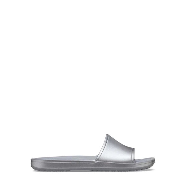 Crocs Sandals Women's Size US 9 Silver Kadee Metallic Slide --25-336--