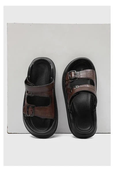 Mens Thick Soled Sandals Slipper Open Toe Outdoor Fashion Summer Slingback Beach