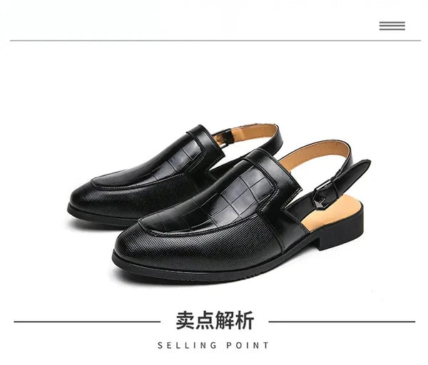 38-47 Plus Sz Men's Slingback Buckle Casual Business Sandals Formal Shoes Summer