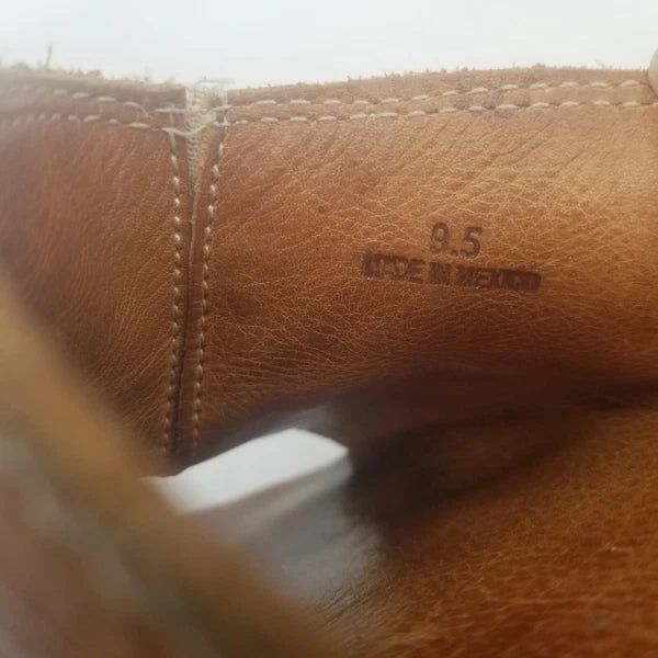 Bed Stu Fairlee II Platform Sandals Brown Distressed Leather Slide Womens Sz 9.5