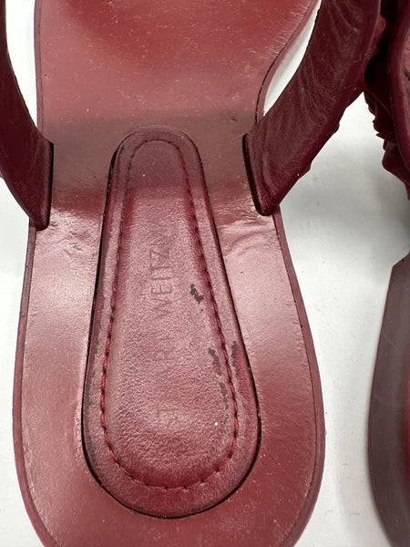 Stuart Weitzman Women's Sandal Size US 5 Rosita Dusty Red Rose Rubber Slide