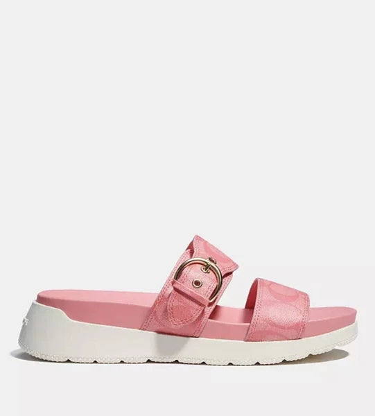 Coach Gwen Signature Sandal Size 6.5B Color Pink/Lemonade. NIB C8925 Runs Large