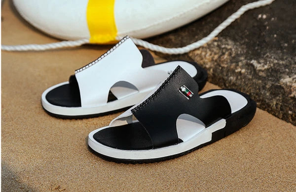 Men's Summer Sandals Slip-on Open Toe Flats Casual Fashion Slippers Shoes New