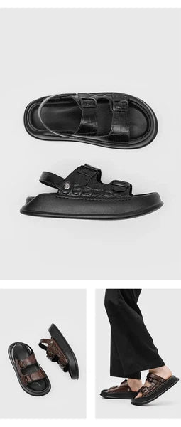 Mens Thick Soled Sandals Slipper Open Toe Outdoor Fashion Summer Slingback Beach