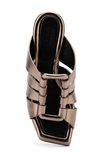 $495 Mercedes Castillo Womens Aria High-Heel Slide Sandal Shoes EU 37/US 7
