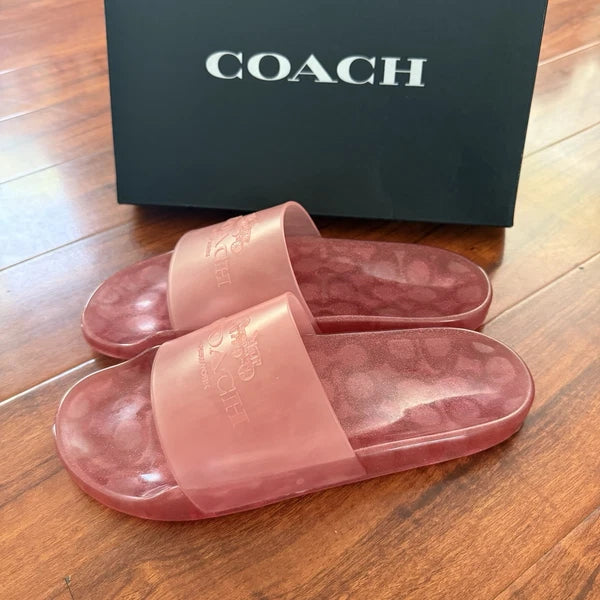 Coach Ulyssa Women's Slide Sandals Candy Apple/Candy Pink Size 10 B New In Box