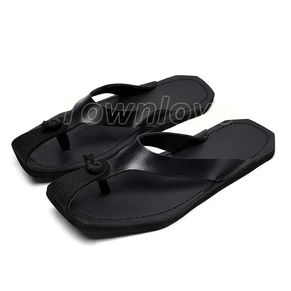 38-47 Plus Size Mens Flip Flops Beach Holiday Sandals Slippers Falt Shoes Summer