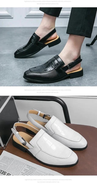 38-47 Plus Sz Men's Slingback Buckle Casual Business Sandals Formal Shoes Summer