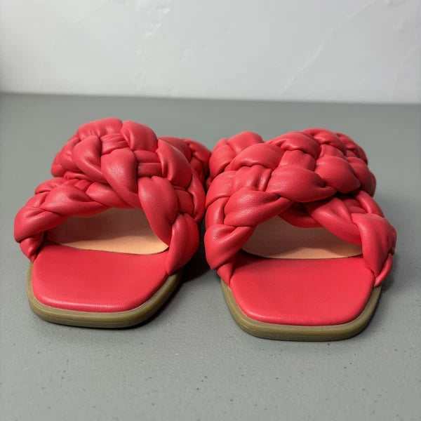Vionic Kalina Women's 7.5 Slip On Sandals Slides Rope Woven Braided Style