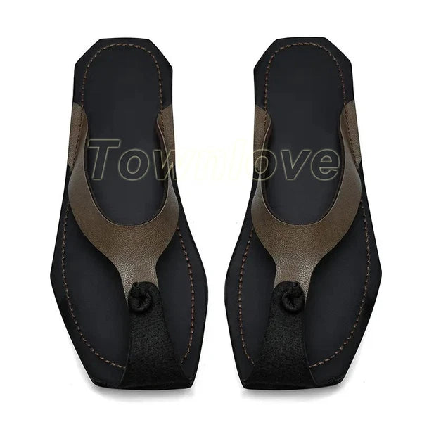 38-47 Plus Size Mens Flip Flops Beach Holiday Sandals Slippers Falt Shoes Summer