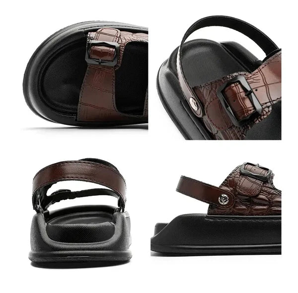 Mens Thick Soled Sandals Slipper Open Toe Outdoor Fashion Summer Slingback Beach
