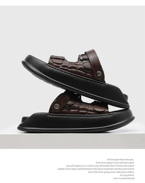 Mens Thick Soled Sandals Slipper Open Toe Outdoor Fashion Summer Slingback Beach
