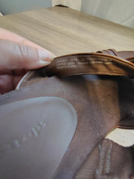 Baretraps Women's Sz 9 Jolan Style Slip On Sandals Brown Low Heel