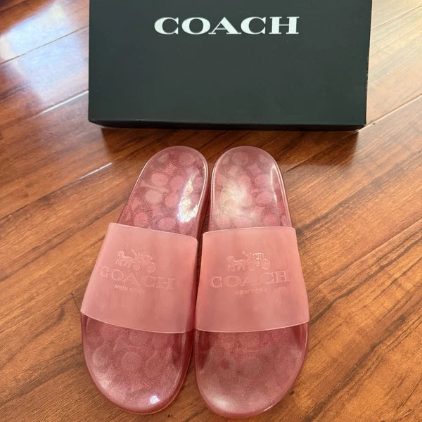 Coach Ulyssa Women's Slide Sandals Candy Apple/Candy Pink Size 10 B New In Box