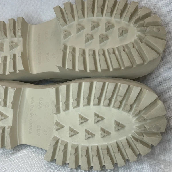 JEFFREY CAMPBELL Bae Platform Mules Beige Slide Y2K Chunky Clogs Women’s Size 10