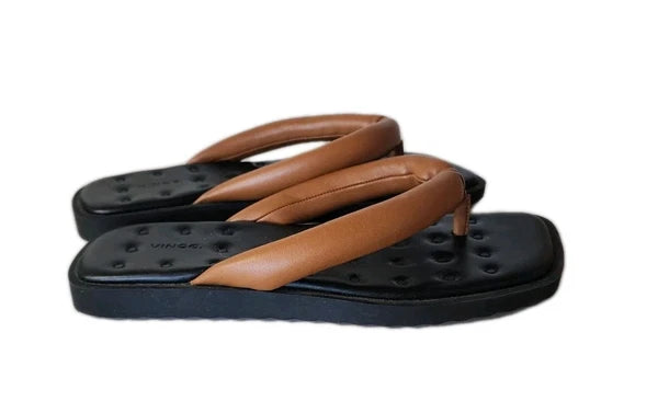 Vince Women's Serene Slip On Thong Slide Sandals Leather Sz US 8/EU 38.5