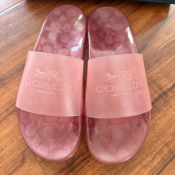 Coach Ulyssa Women's Slide Sandals Candy Apple/Candy Pink Size 10 B New In Box