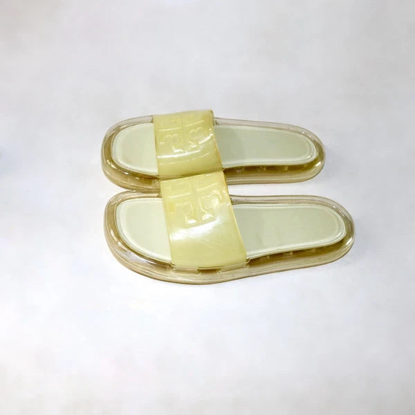 Tory Burch Bubble Jelly Slide Sandals in Cream Size: 8 MSRP: $188