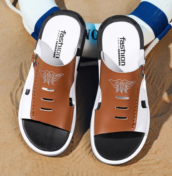 Men's Summer Sandals Slip-on Open Toe Flats Casual Fashion Slippers Shoes New