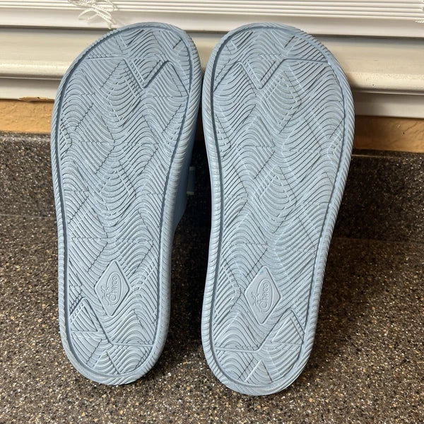 Chaco Summer Sandals Women's Size 11 Flats Slip On Blue Rubber Synthetic Slides