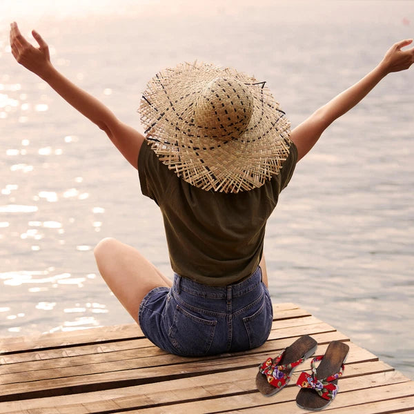 Chinese Style Wooden Clogs Miss Man Slide Sandals Women Slippers