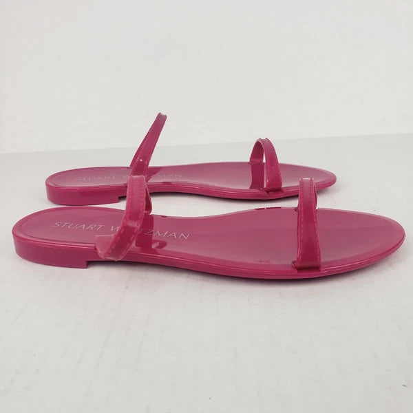 Stuart Weitzman Womens Sawyer Jelly Slide Sandals Pink Size 6 B