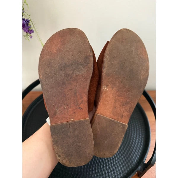 Catalina Tulum Suede Leather  Slide Sandals Casual Comfort Brown Size 4 (us 6)