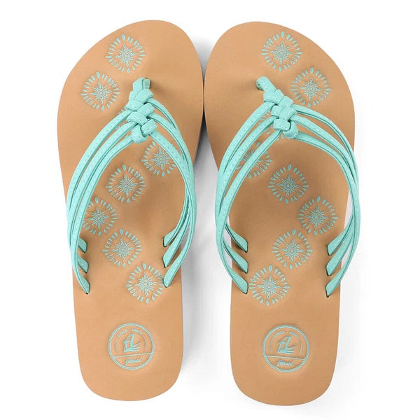 Aerusi Women's Flip Flops Summer Floral Beach Casual Sandals Comfort Flat Shoes