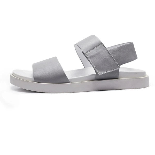 45 Open Toe Sandals Slingbacks Casual Real Leather Men's Beach Shoes Roman Style