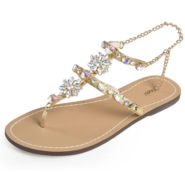 women summer beach Sandals Gladiator Rhinestone Sandals Fashion shoes