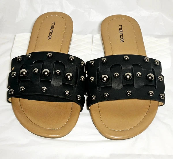 Maurices Studded Black Sandals, Women’s Size 6.5, Hallie