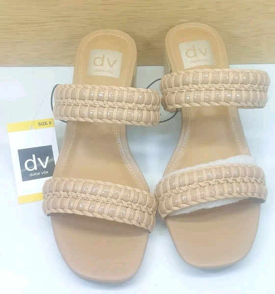 Dolce Vita Womens Style Santana Beige Rope Slide Sandals Shoes Size 8 NIB