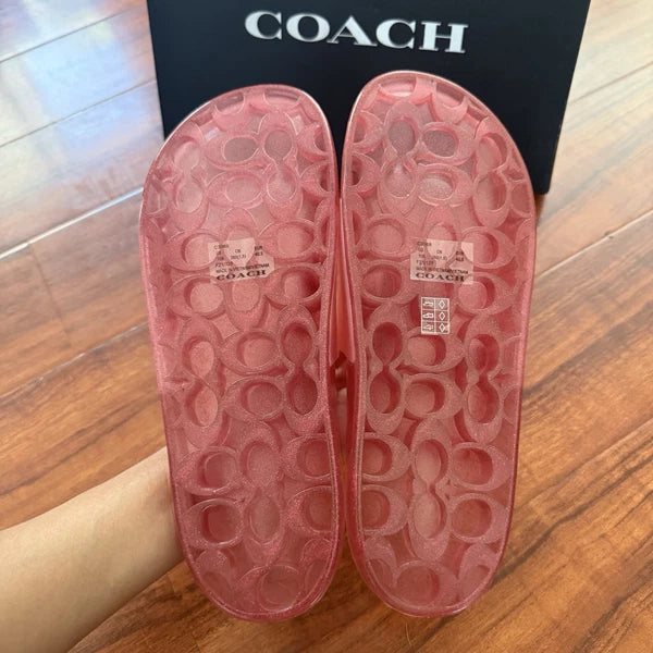 Coach Ulyssa Women's Slide Sandals Candy Apple/Candy Pink Size 10 B New In Box
