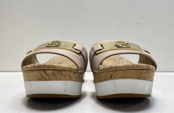 Michael Kors Women's Blush Leather High Heel Platform Sandals Size 9.5